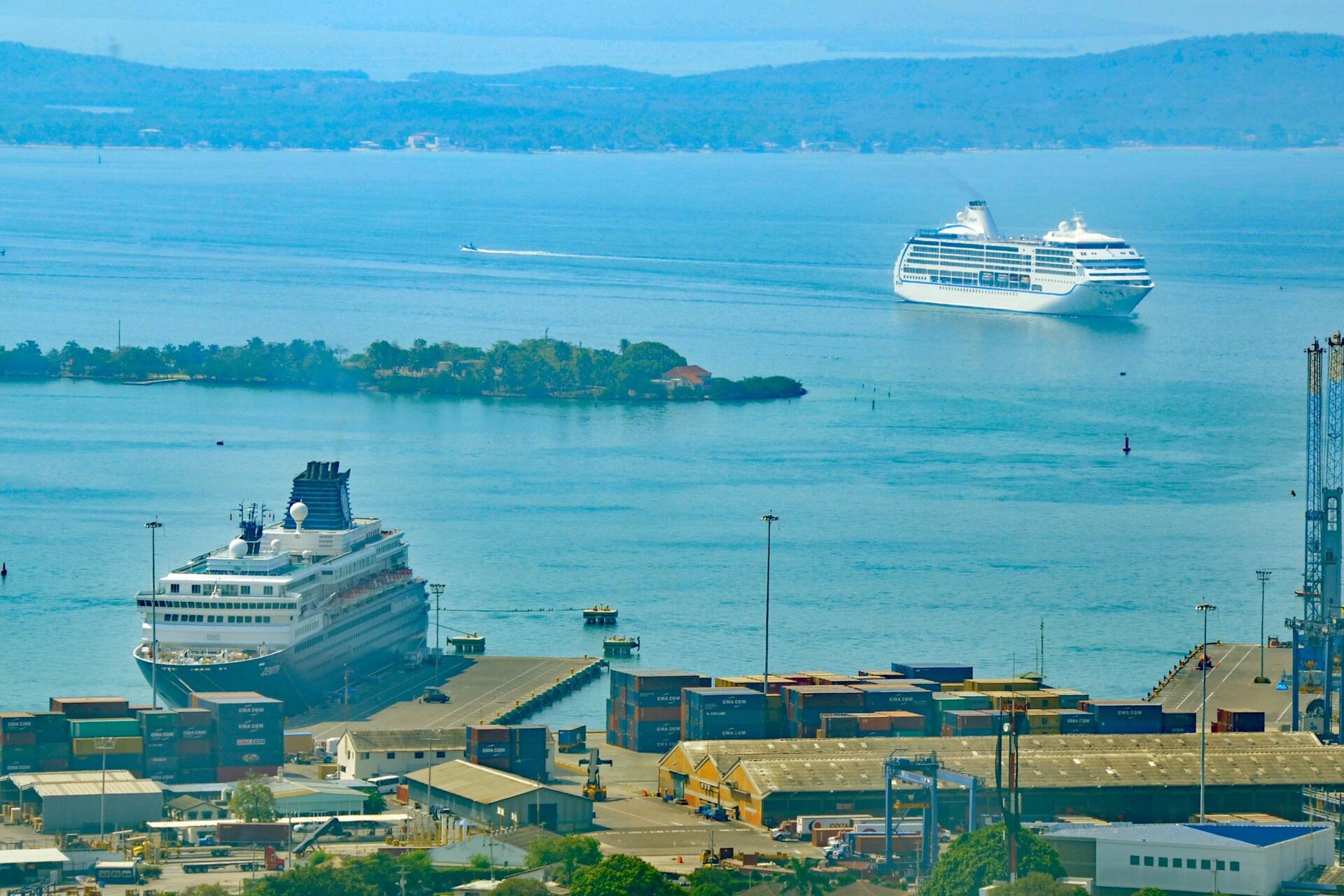 Cruise ships at Cartagena cruise port, Muelle Alfonso XII, Spain